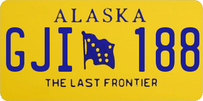 AK license plate GJI188