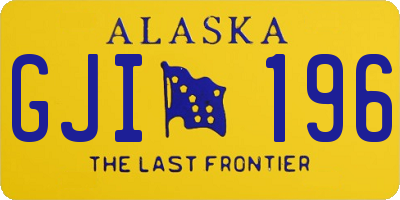 AK license plate GJI196