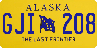 AK license plate GJI208