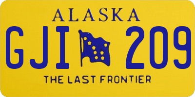 AK license plate GJI209