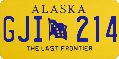 AK license plate GJI214