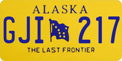 AK license plate GJI217