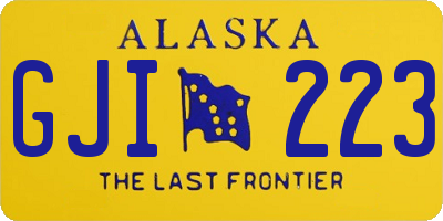AK license plate GJI223