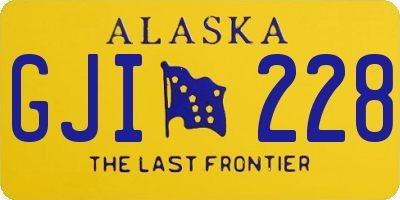 AK license plate GJI228