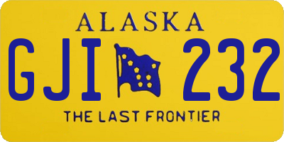 AK license plate GJI232