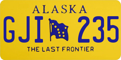 AK license plate GJI235