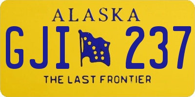 AK license plate GJI237