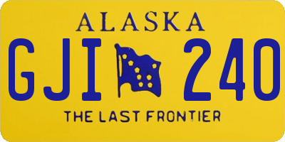 AK license plate GJI240