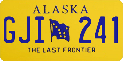 AK license plate GJI241