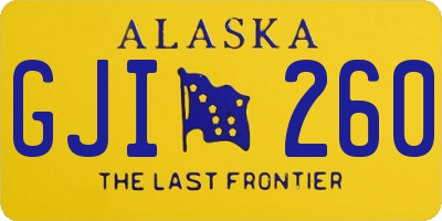 AK license plate GJI260