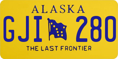 AK license plate GJI280