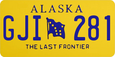 AK license plate GJI281
