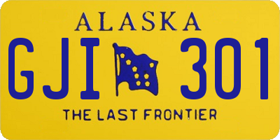 AK license plate GJI301