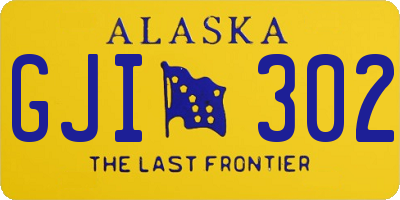 AK license plate GJI302