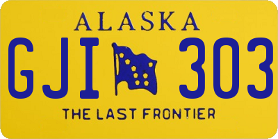 AK license plate GJI303