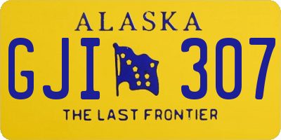 AK license plate GJI307