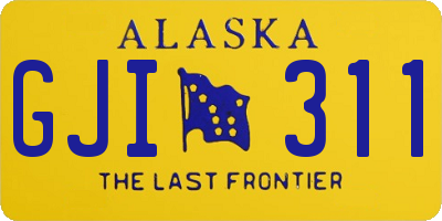 AK license plate GJI311