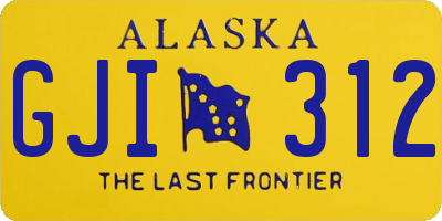 AK license plate GJI312