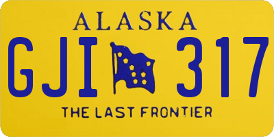 AK license plate GJI317