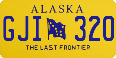 AK license plate GJI320