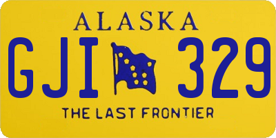 AK license plate GJI329