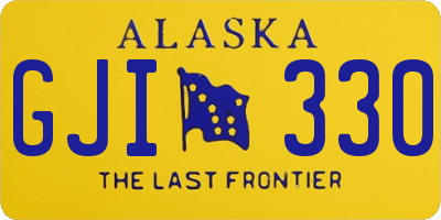 AK license plate GJI330
