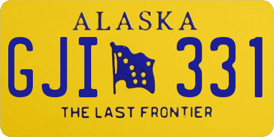 AK license plate GJI331