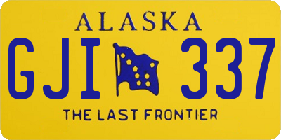 AK license plate GJI337