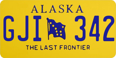 AK license plate GJI342