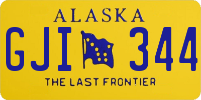 AK license plate GJI344