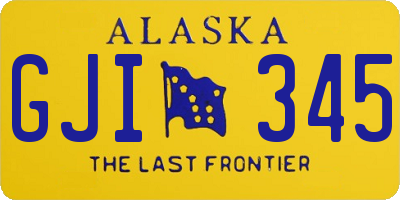 AK license plate GJI345