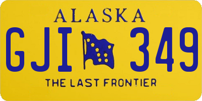 AK license plate GJI349