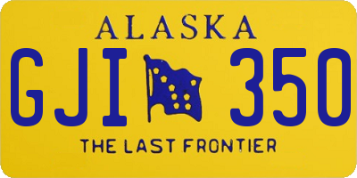 AK license plate GJI350
