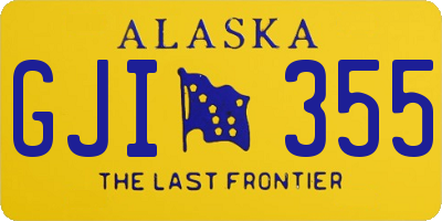AK license plate GJI355