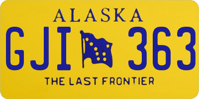AK license plate GJI363
