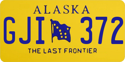 AK license plate GJI372