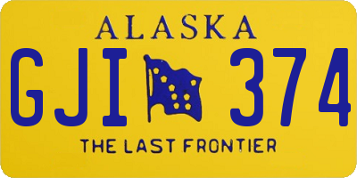 AK license plate GJI374