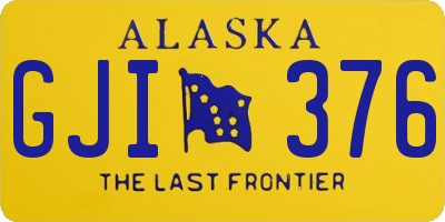 AK license plate GJI376