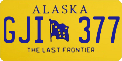AK license plate GJI377