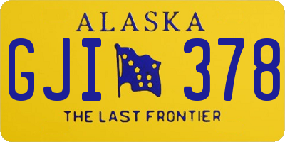AK license plate GJI378