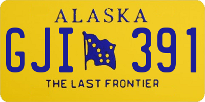 AK license plate GJI391