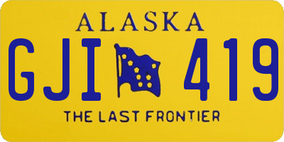 AK license plate GJI419
