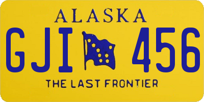 AK license plate GJI456
