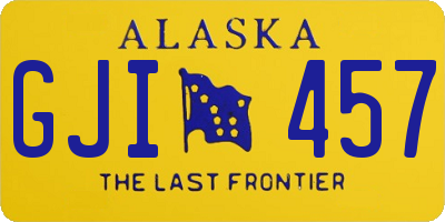 AK license plate GJI457