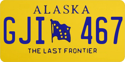 AK license plate GJI467