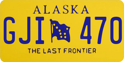 AK license plate GJI470