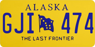 AK license plate GJI474