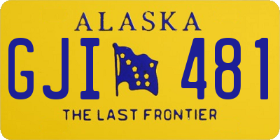 AK license plate GJI481