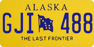 AK license plate GJI488