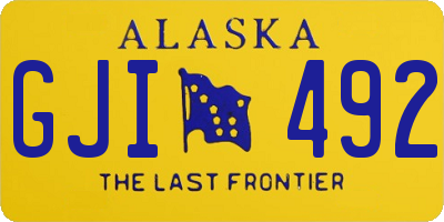 AK license plate GJI492